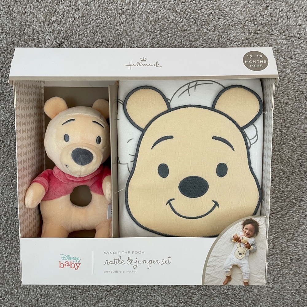 Disney Baby Pooh Bear Sleeper and Rattle Set